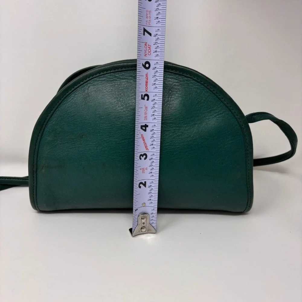 Vintage COACH Kimball Purse Jade Green Leather 9911 Crescent Crossbody USA
